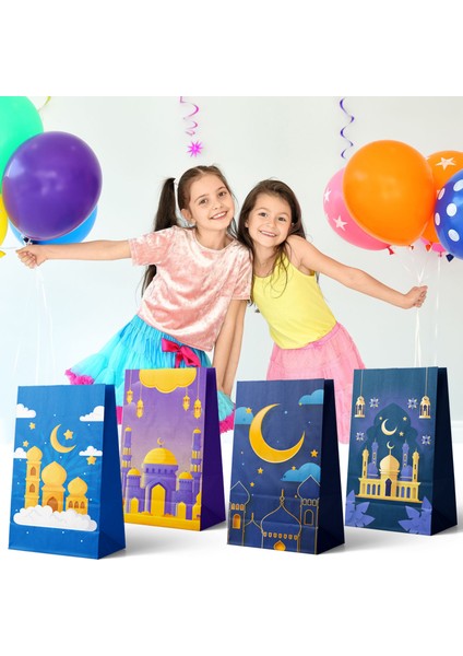 Ay Festivali Festival Ambalaj Kağıt Torbaları Kraft Kağıt Hediye Torbaları Dört Renk 12 (Yurt Dışından)
