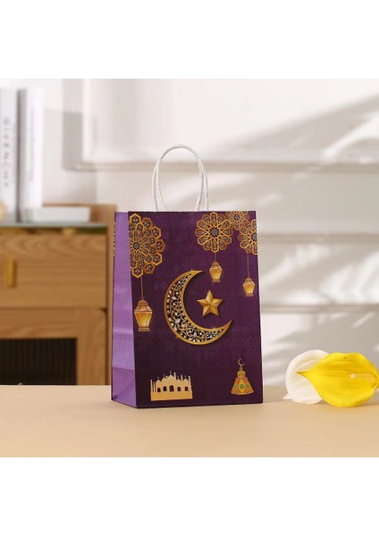 Yeni Ay Kraft Kağıt Tote Çanta Rasa Alışveriş Kağıt Çanta 4 Renk Her 5 20 Hediye Çanta (Yurt Dışından)