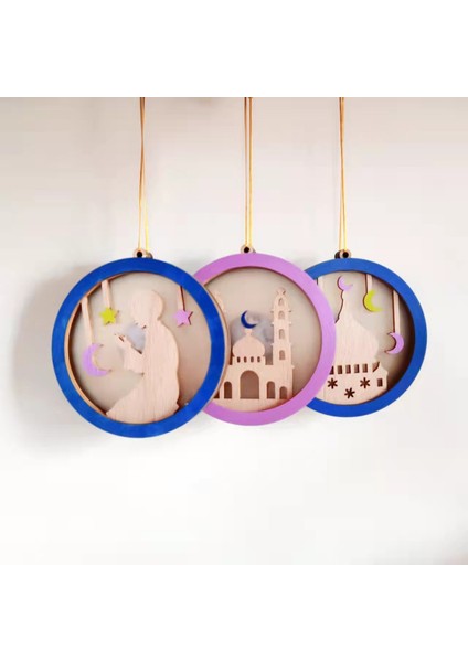 Rasa Ahşap Ürünleri LED Dekoratif Işıklar Atmosfer Festival Ahşap Kolye (Yurt Dışından)