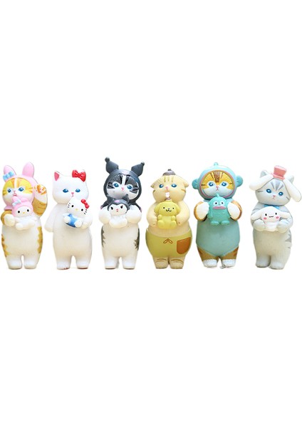 6 Anime Japon Kedi Masaüstü Araba Süsleri (Yurt Dışından)
