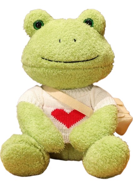 Karikatür Büyük Gözler Kurbağa Bebek Bebek Sevimli Giyen Jumper Küçük Hayvan Peluş Oyuncaklar Parti Oyuncaklar 25 cm Yüksek (Yurt Dışından)