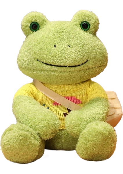 Karikatür Büyük Gözler Kurbağa Bebek Bebek Sevimli Giyen Jumper Küçük Hayvan Peluş Oyuncaklar Parti Oyuncaklar 25 cm Yüksek (Yurt Dışından)