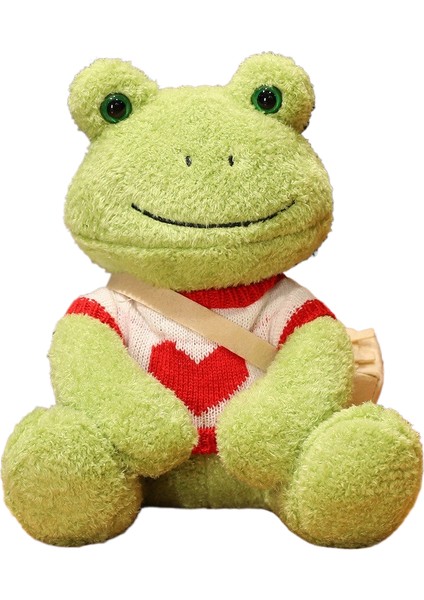 Karikatür Büyük Gözler Kurbağa Bebek Bebek Sevimli Giyen Jumper Küçük Hayvan Peluş Oyuncaklar Parti Oyuncaklar 25 cm Yüksek (Yurt Dışından)