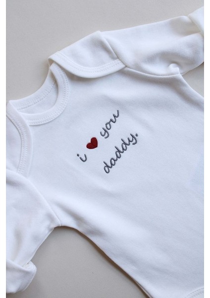 Dad Nakışlı Uzun Kollu Body modelleri