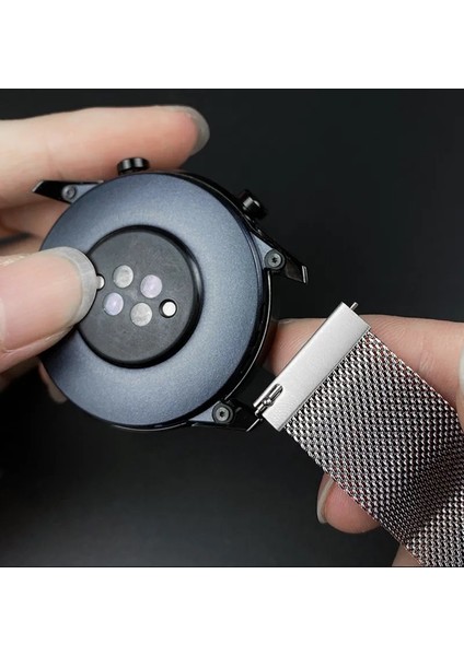 Honor Watch 4 Pro - Gs Pro - Gs 3 - Gs 4 Uyumlu Hasır Metal Kordon 22MM