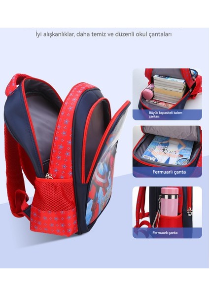 Çocuk Okul Çantaları, 1-3. Sınıf Erkek ve Kız Çizgi Film Sevimli Yük Azaltıcı Hafif Omurga Koruyucu Ilkokul Öğrencileri Sırt Çantası (Yurt Dışından) modelleri