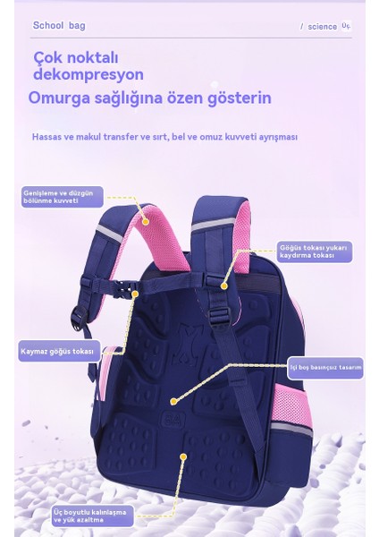 Yeni Çocuk Okul Çantaları Ilkokul Öğrencileri Okul Çantaları Yük Azaltma Omuz Sevimli Büyük Kapasiteli (Yurt Dışından)
