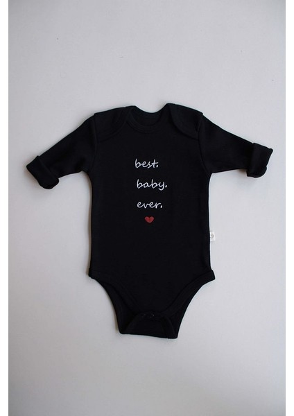 Baby Nakışlı Uzun Kollu Body