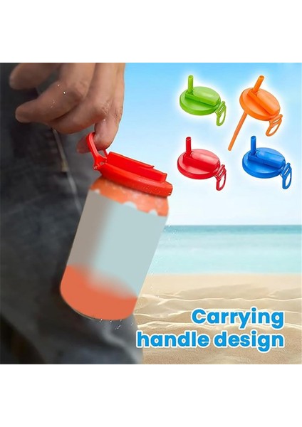 Pipetli Soda Kutusu Kapakları, Pipetli Soda Üstleri Kutu Kapağı Kapakları 4 Adet (Yurt Dışından)