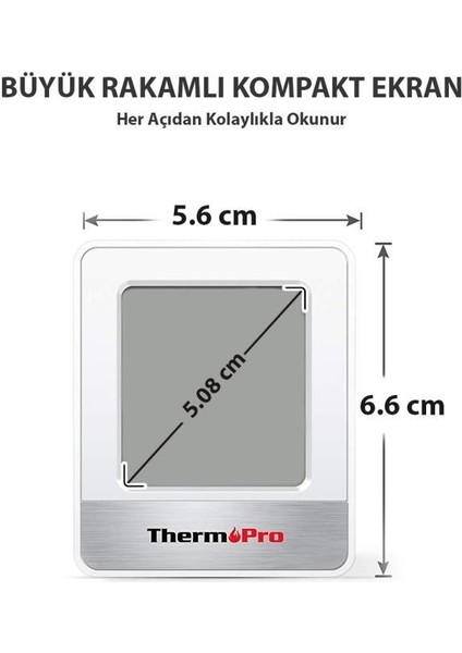 TP49W Mini Iç Mekan Dijital Isı ve Nem Ölçer Termometre