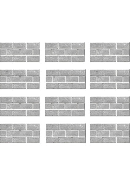 12 Sayfalık Soy ve Yapıştır Backsplash Fayans, Mutfak Için 12X6 Inç Gri (Yurt Dışından)