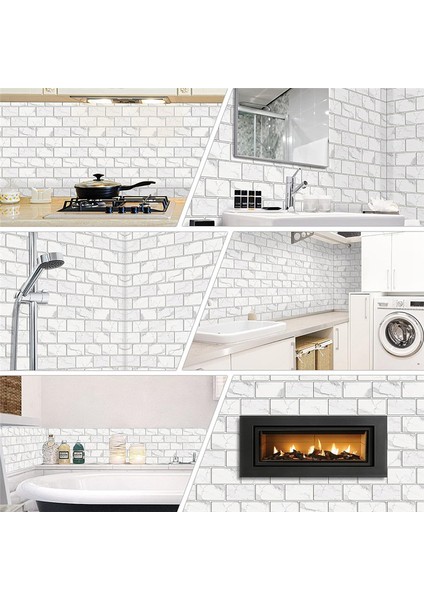 12 Sayfalık Soy ve Yapıştır Backsplash Fayans, Mutfak Için 12X6 Inç Gri (Yurt Dışından)