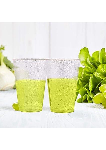 100 Tek Kullanımlık Altın Tozu Plastik Bardak Yapımı Plastik Bardak (Yurt Dışından)