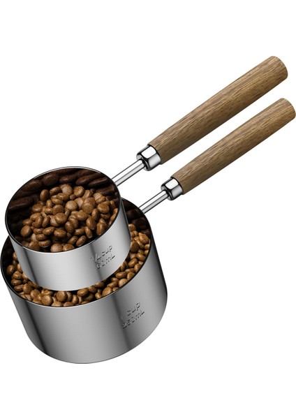 Paslanmaz Çelik Köpek Maması Kepçesi Iki Paketli Ölçü Kabı (Yurt Dışından)