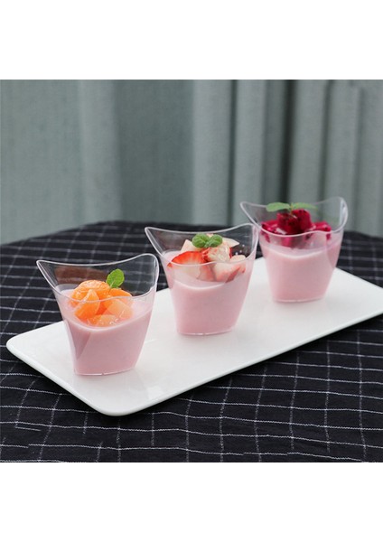 100 Adet Tek Kullanımlık Tatlı Kapları Dondurulmuş Puding Kabı (Yurt Dışından)