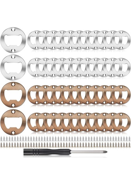 40 Set Bira Şişe Açacağı Eklentileri Yuvarlak Kendin Yap Açacağı Donanım Kiti (Yurt Dışından)