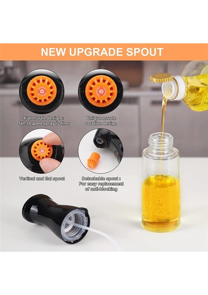 Pişirme Için, Döner Nozullu Zeytinyağı Şişesi 230ML Dispenser, A (Yurt Dışından)