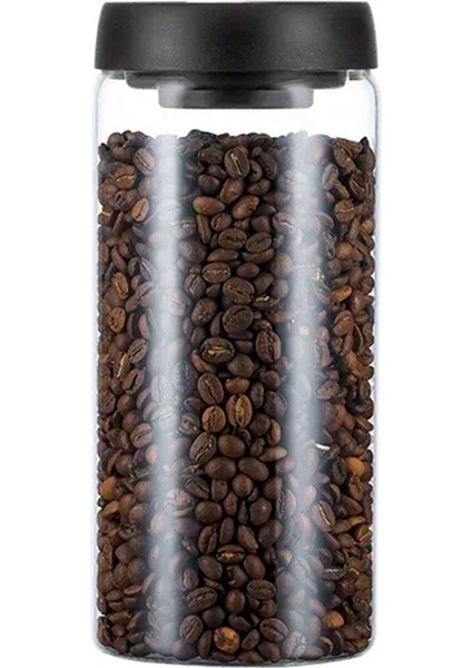 Vakumlu Sızdırmaz Sürahi Kahve Çekirdekleri Cam Hava Geçirmez Kutu 1800ML (Yurt Dışından)