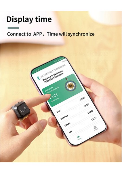 Akıllı Bluetooth Yüzük Parmak Sayacı Zaman Hatırlatma Sayacı, Bordo (Yurt Dışından) fiyatları