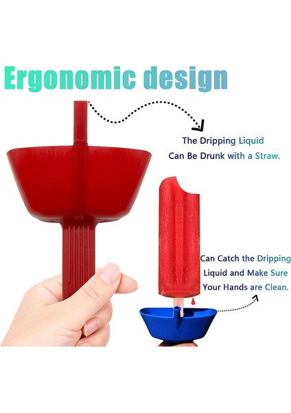 Damlatmayan Popsicle Tutucu, 4'lü Yeniden Kullanılabilir Popsicle Tutucu Seti (Yurt Dışından)