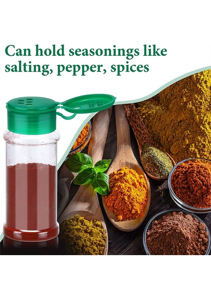 50 Adet Plastik Baharat Kavanozları Shaker Kapaklı Baharat Kapları Yeşil (Yurt Dışından) indirimleri