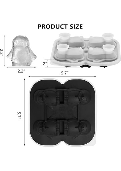 Penguenler Buz Küpü Tepsisi Eğlenceli Şekiller, Garip Yenilikçi Sevimli Penguen Hediyeleri (Yurt Dışından) fırsatları