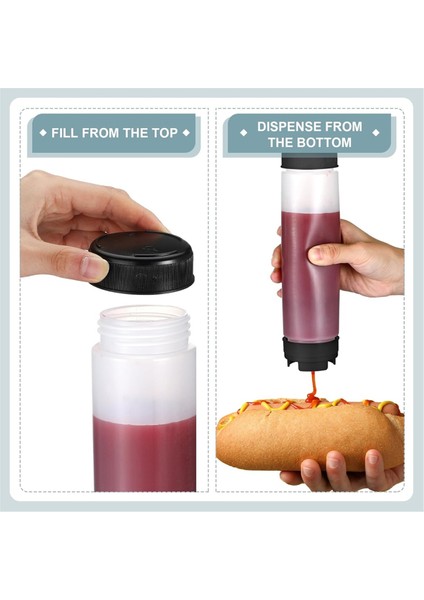 6 Adet 16 Oz Sos Sıkma Şişeleri Ters Plastik Sıkma Şişesi (Yurt Dışından) indirimleri