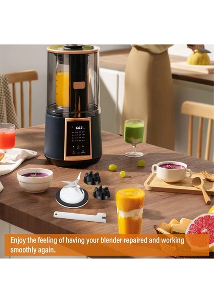 Blender Bağlantı Parçası ve Anahtar Takımı Blender Bıçağı 4 Yaprak Conta ile (Yurt Dışından)