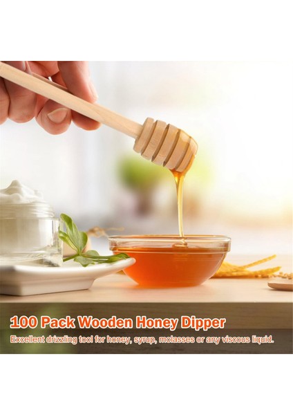 100 Adet Bal Dipper Çubukları Mini Bal Dippers (Yurt Dışından)