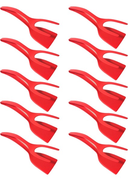 Çok Işlevli Biftek Kızartma Spatulası Klipsi Iki Bir Arada Klips Kırmızı (Yurt Dışından)