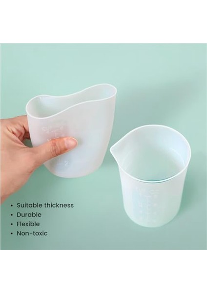 Reçine Silikon Ölçüm Kabı Alet Takımı - Silikon Karıştırma Çubuğu Pipeti (Yurt Dışından)