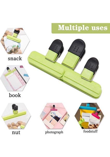 Paket Cips Klipsleri, Gıda Torbası Klipsleri (3 Büyük ve 6 Küçük Boy), Torba Sızdırmazlık (Yurt Dışından) modelleri