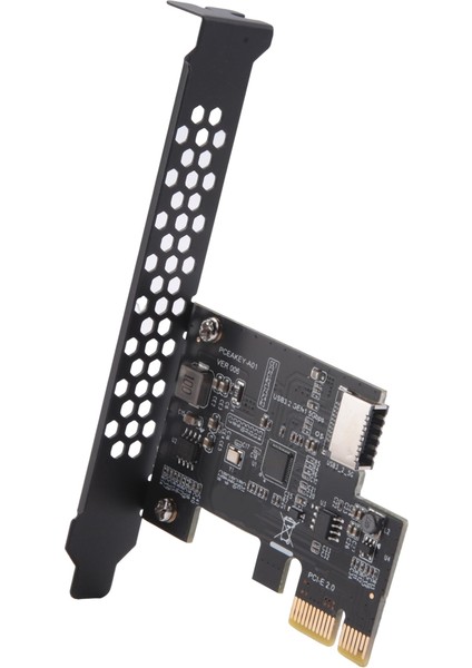 Pcı-E 1x - USB 3.2 Gen1 5 Gbps Tip-E A-Key Genişletme Kartı, Masaüstü Bilgisayar Için Ön Panel Tip-C Arayüzü (ASM1042A) (Yurt Dışından)
