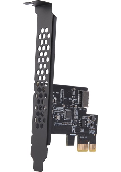Pcı-E 1x - USB 3.2 Gen1 5 Gbps Tip-E A-Key Genişletme Kartı, Masaüstü Bilgisayar Için Ön Panel Tip-C Arayüzü (ASM1042A) (Yurt Dışından)