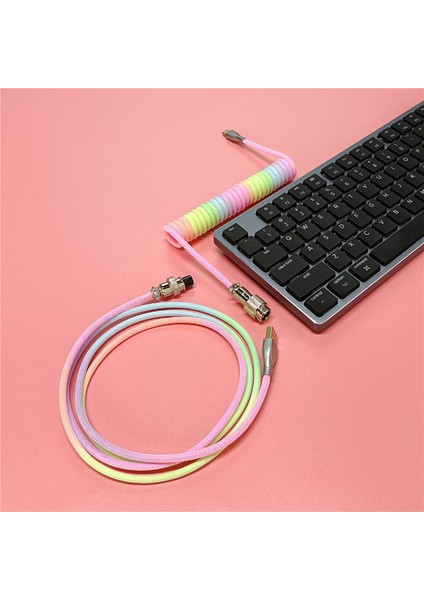 Mekanik Klavye Kablosu Havayolu Kablosu USB Şarj Kablosu Yaylı Kablo Mekanik Klavye Sarmal Kablo B (Yurt Dışından) modelleri