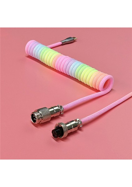 Mekanik Klavye Kablosu Havayolu Kablosu USB Şarj Kablosu Yaylı Kablo Mekanik Klavye Sarmal Kablo B (Yurt Dışından) fırsatları