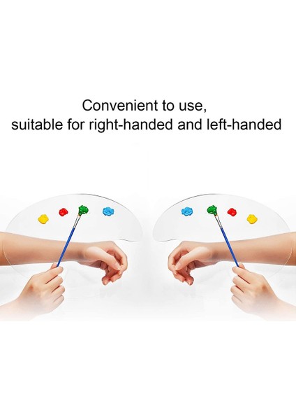 Pigment Paleti Başparmak Deliği ile 20X30 cm Oval Yapışmaz Şeffaf Palet Dıy Sanat El Boyama, 2 Paket (Yurt Dışından) modelleri