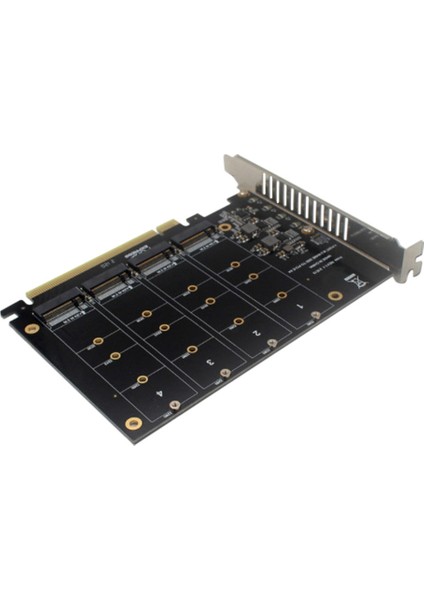 Pcıe'den Nvme'ye 4 Bay M2 M Anahtar Tipi Ssd'den PCIE16X Genişletme Kartı Adaptörü Arabaya (Yurt Dışından)