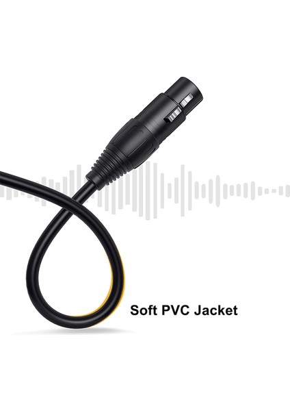 Xlr Y-Splitter Kablo, Xlr Erkek - Çift Xlr Dişi Mikrofon Birleştirici Y Kablosu Dengeli Mikrofon Adaptörü Yama Kablosu - 50CM (Yurt Dışından)