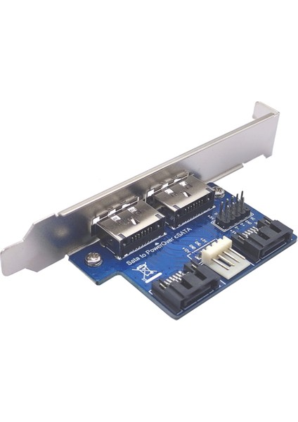 Masaüstü Bilgisayar Çift Bağlantı Noktalı Sata - Güç Esata Esatap 9pin - USB 2.0 Dönüştürücü Genişletme Arka Braket Kartı (Yurt Dışından)