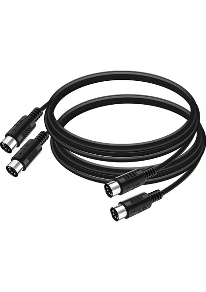 2'li Paket 5 Pimli Dın Mıdı Kablosu, 3 Feet Erkek - Erkek Mıdı Klavye Için 5 Pimli Mıdı Kablosu, Klavye Synth, Rack Synth, Rack Synth (Yurt Dışından)