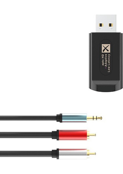 USB Bluetooth 5.2 Ses Verici, Değiştirilebilir Adaptif, 1'den 2'ye Destek, Sürücüsüz, 3,5 mm Aux Bağlantı Noktası Ile, /, D Için (Yurt Dışından)