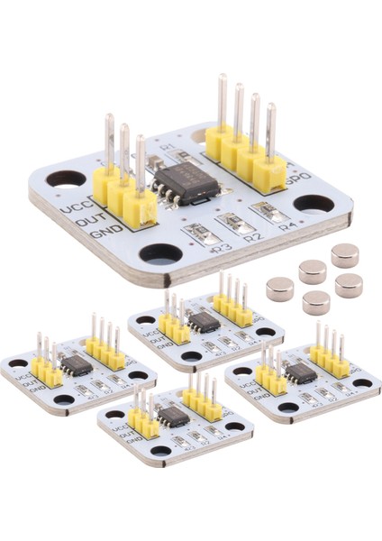 5 Adet AS5600 Manyetik Kodlayıcı Manyetik Indüksiyon Açısı Ölçüm Sensörü Modülü 12BIT Yüksek Hassasiyetli (Yurt Dışından)