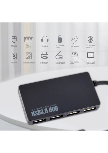 USB 3.0 Hub Yüksek Hızlı Usb3.0+Usb2.0 Hub Dizüstü Bilgisayar Desteği Windows 10/8/7/vista/xp Için Harici 4 Bağlantı Noktalı Adaptör Ayırıcı (Yurt Dışından)