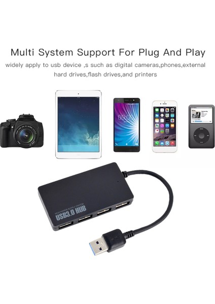 USB 3.0 Hub Yüksek Hızlı Usb3.0+Usb2.0 Hub Dizüstü Bilgisayar Desteği Windows 10/8/7/vista/xp Için Harici 4 Bağlantı Noktalı Adaptör Ayırıcı (Yurt Dışından)