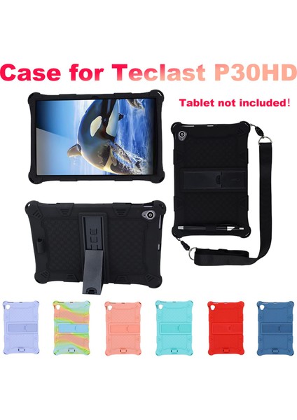 P30HD Tablet Kılıfı P30HD Tablet Için 10.1 Inç Silikon Kılıf+Kalem+Askı (Kırmızı) (Yurt Dışından) fırsatları