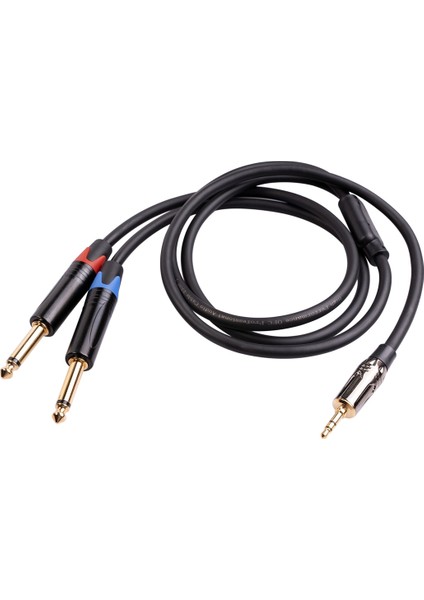 3,5 mm - Çift 6,5 mm Adaptör Jakı Ses Kablosu Çift 6,35 mm Erkek 1/4 Inç Mono Jack - Stereo 1/8 Inç 3,5 mm Aux Kablosu, 1 M (Yurt Dışından) fiyatları