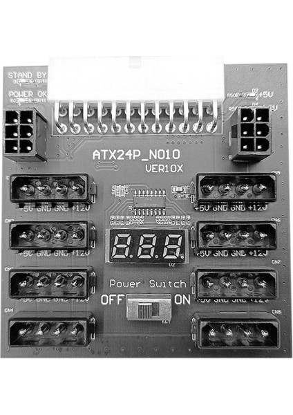 Gerilim Göstergeli ATX24PIN Güç Dönüşüm Kartı, Grafik Kartına Güç Vermek Için 2 6pin 8 4p Arayüzünü Dönüştürür (Yurt Dışından)