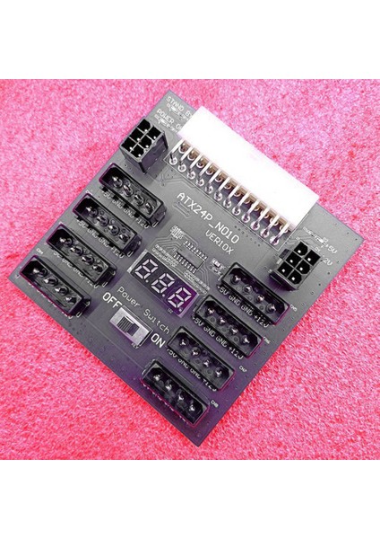 Gerilim Göstergeli ATX24PIN Güç Dönüşüm Kartı, Grafik Kartına Güç Vermek Için 2 6pin 8 4p Arayüzünü Dönüştürür (Yurt Dışından)