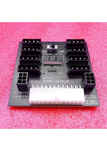 Gerilim Göstergeli ATX24PIN Güç Dönüşüm Kartı, Grafik Kartına Güç Vermek Için 2 6pin 8 4p Arayüzünü Dönüştürür (Yurt Dışından)
